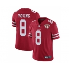 Men's San Francisco 49ers #8 Steve Young Red 2021 75th Anniversary Vapor Untouchable Limited Stitched Football Jersey