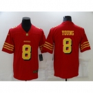 Men's San Francisco 49ers #8 Steve Young Red Gold Untouchable Limited Jersey