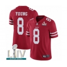 Men's San Francisco 49ers #8 Steve Young Red Team Color Vapor Untouchable Limited Player Super Bowl LIV Bound Football Jersey