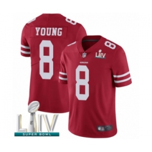 Men's San Francisco 49ers #8 Steve Young Red Team Color Vapor Untouchable Limited Player Super Bowl LIV Bound Football Jersey