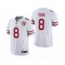 Men's San Francisco 49ers #8 Steve Young White 2021 75th Anniversary Vapor Untouchable Limited Stitched Football Jersey