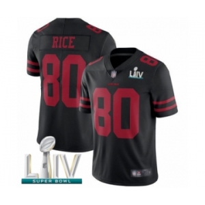 Men's San Francisco 49ers #80 Jerry Rice Black Alternate Vapor Untouchable Limited Player Super Bowl LIV Bound Football Jersey