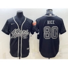 Men's San Francisco 49ers #80 Jerry Rice Black Reflective Limited Stitched Football Jersey