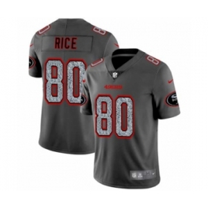 Men's San Francisco 49ers #80 Jerry Rice Limited Gray Static Fashion Limited Football Jersey