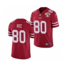 Men's San Francisco 49ers #80 Jerry Rice Red 2021 75th Anniversary Vapor Untouchable Limited Stitched Football Jersey