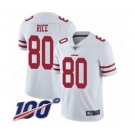 Men's San Francisco 49ers #80 Jerry Rice White Vapor Untouchable Limited Player 100th Season Football Jersey