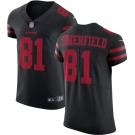 Men's San Francisco 49ers #81 Trent sherfield Black Retro 2021 Vapor Untouchable Limited Player Football Jersey