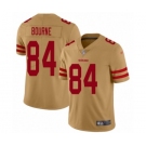 Men's San Francisco 49ers #84 Kendrick Bourne Limited Gold Inverted Legend Football Jersey