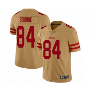 Men's San Francisco 49ers #84 Kendrick Bourne Limited Gold Inverted Legend Football Jersey