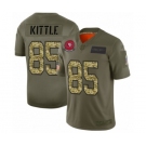 Men's San Francisco 49ers #85 George Kittle 2019 Olive Camo Salute to Service Limited Jersey