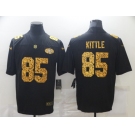 Men's San Francisco 49ers #85 George Kittle 2020 Black Leopard Print Fashion Limited Stitched Jersey