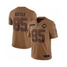 Men's San Francisco 49ers #85 George Kittle 2023 Brown Salute To Service Limited Football Stitched Jersey