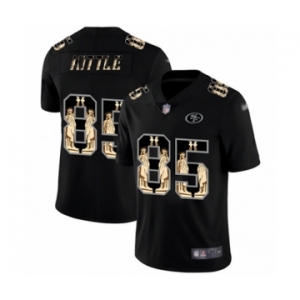 Men's San Francisco 49ers #85 George Kittle Limited Black Statue of Liberty Football Jersey