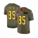 Men's San Francisco 49ers #85 George Kittle Limited Olive Gold 2019 Salute to Service Football Jersey