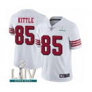 Men's San Francisco 49ers #85 George Kittle Limited White Rush Vapor Untouchable Super Bowl LIV Bound Football Jersey