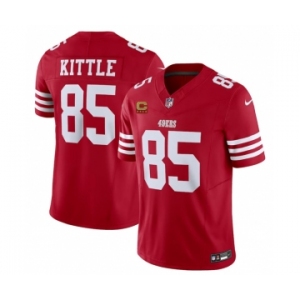Men's San Francisco 49ers #85 George Kittle Red 2023 F.U.S.E. With 1-Star C Patch Vapor Untouchable Limited Football Stitched Jersey