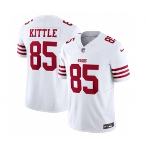 Men's San Francisco 49ers #85 George Kittle White 2023 F.U.S.E. Vapor Untouchable Limited Stitched Football Jersey