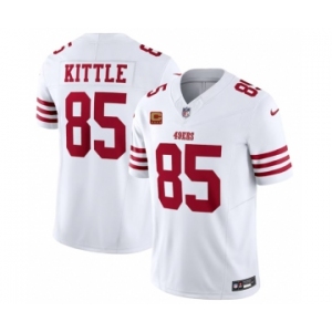 Men's San Francisco 49ers #85 George Kittle White 2023 F.U.S.E. With 1-Star C Patch Vapor Untouchable Limited Football Stitched Jersey