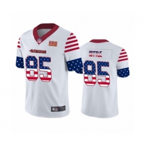 Men's San Francisco 49ers #85 George Kittle White Independence Day Limited Football Jersey