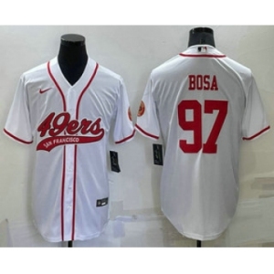 Men's San Francisco 49ers #85 George Kittle White Stitched Cool Base Nike Baseball Jersey