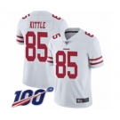 Men's San Francisco 49ers #85 George Kittle White Vapor Untouchable Limited Player 100th Season Football Jersey