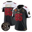 Men's San Francisco 49ers #85 George kittle Black Alternate F.U.S.E. 3-Star C With Faithful To The Bay Patch Vapor Limited Football Stitched Jersey
