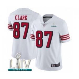 Men's San Francisco 49ers #87 Dwight Clark Limited White Rush Vapor Untouchable Super Bowl LIV Bound Football Jersey