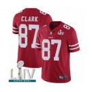 Men's San Francisco 49ers #87 Dwight Clark Red Team Color Vapor Untouchable Limited Player Super Bowl LIV Bound Football Jersey