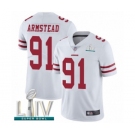 Men's San Francisco 49ers #91 Arik Armstead White Vapor Untouchable Limited Player Super Bowl LIV Bound Football Jersey