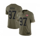 Men's San Francisco 49ers #97 Nick Bosa 2022 Olive Salute To Service Limited Stitched Jersey