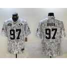 Men's San Francisco 49ers #97 Nick Bosa 2024 Arctic Camo Salute To Service Limited Stitched Football Jersey