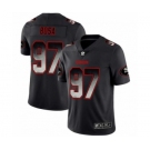 Men's San Francisco 49ers #97 Nick Bosa Black Smoke Fashion Limited Football Jersey