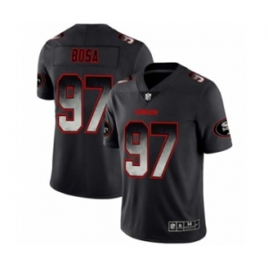 Men's San Francisco 49ers #97 Nick Bosa Black Smoke Fashion Limited Football Jersey