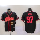 Men's San Francisco 49ers #97 Nick Bosa Black With Patch Cool Base Stitched Baseball Jersey