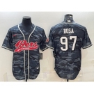 Men's San Francisco 49ers #97 Nick Bosa Grey Camo With Patch Cool Base Stitched Baseball Jersey