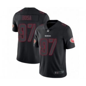 Men's San Francisco 49ers #97 Nick Bosa Limited Black Rush Impact Football Jersey