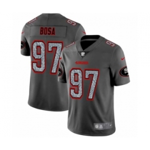 Men's San Francisco 49ers #97 Nick Bosa Limited Gray Static Fashion Limited Football Jersey