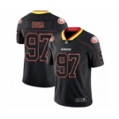 Men's San Francisco 49ers #97 Nick Bosa Limited Lights Out Black Rush Football Jersey