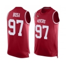 Men's San Francisco 49ers #97 Nick Bosa Limited Red Player Name & Number Tank Top Football Jersey