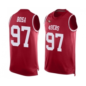 Men's San Francisco 49ers #97 Nick Bosa Limited Red Player Name & Number Tank Top Football Jersey