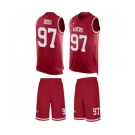 Men's San Francisco 49ers #97 Nick Bosa Limited Red Tank Top Suit Football Jersey