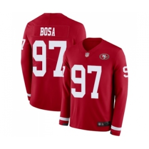 Men's San Francisco 49ers #97 Nick Bosa Limited Red Therma Long Sleeve Football Jersey