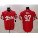 Men's San Francisco 49ers #97 Nick Bosa Red Mexico Cool Base Stitched Baseball Jersey