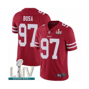 Men's San Francisco 49ers #97 Nick Bosa Red Team Color Vapor Untouchable Limited Player Super Bowl LIV Bound Football Jersey