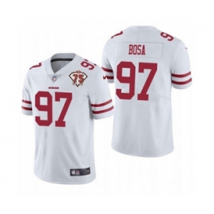 Men's San Francisco 49ers #97 Nick Bosa White 2021 75th Anniversary Vapor Untouchable Limited Stitched Football Jersey