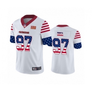 Men's San Francisco 49ers #97 Nick Bosa White Independence Day Limited Football Jersey