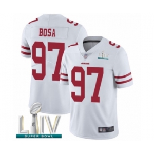 Men's San Francisco 49ers #97 Nick Bosa White Vapor Untouchable Limited Player Super Bowl LIV Bound Football Jersey