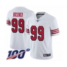 Men's San Francisco 49ers #99 DeForest Buckner Limited White Rush Vapor Untouchable 100th Season Football Jersey