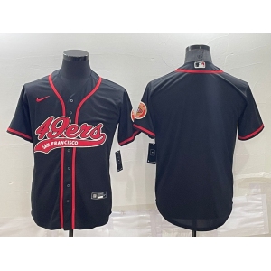 Men's San Francisco 49ers Blank Black Stitched MLB Cool Base Nike Baseball Jersey