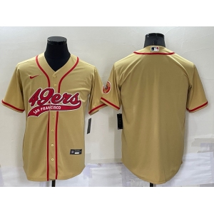Men's San Francisco 49ers Blank Gold Stitched MLB Cool Base Nike Baseball Jersey